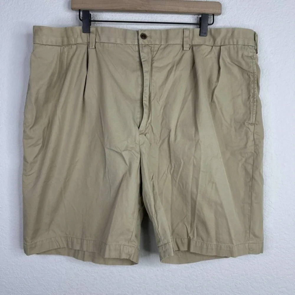 Polo Golf Ralph Lauren Shorts Men Size 42 Brown Khaki Pleated‎ Golf Athleisure
